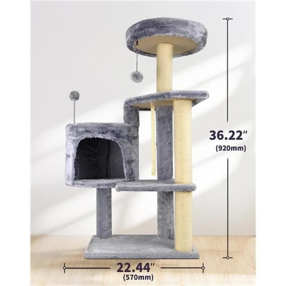 Cat Tree Scratching Toy Activity Centre Cat Tower Furniture Scratching Post